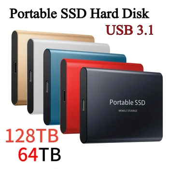 Оригинальный внешний жесткий диск емкостью 2 ТБ Портативный внешний SSD-накопитель емкостью 1 ТБ Мини-Жесткие диски Высокоскоростной Накопитель Внешний Твердотельный жесткий диск