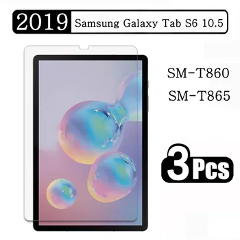 (3 упаковки) Закаленное Стекло Для Samsung Galaxy Tab S6 10.5 2019 SM-T860 SM-T865 T860 T865 Защитная Пленка Для Экрана Планшета